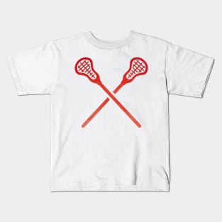 Lacrosse Stick Red Kids T-Shirt